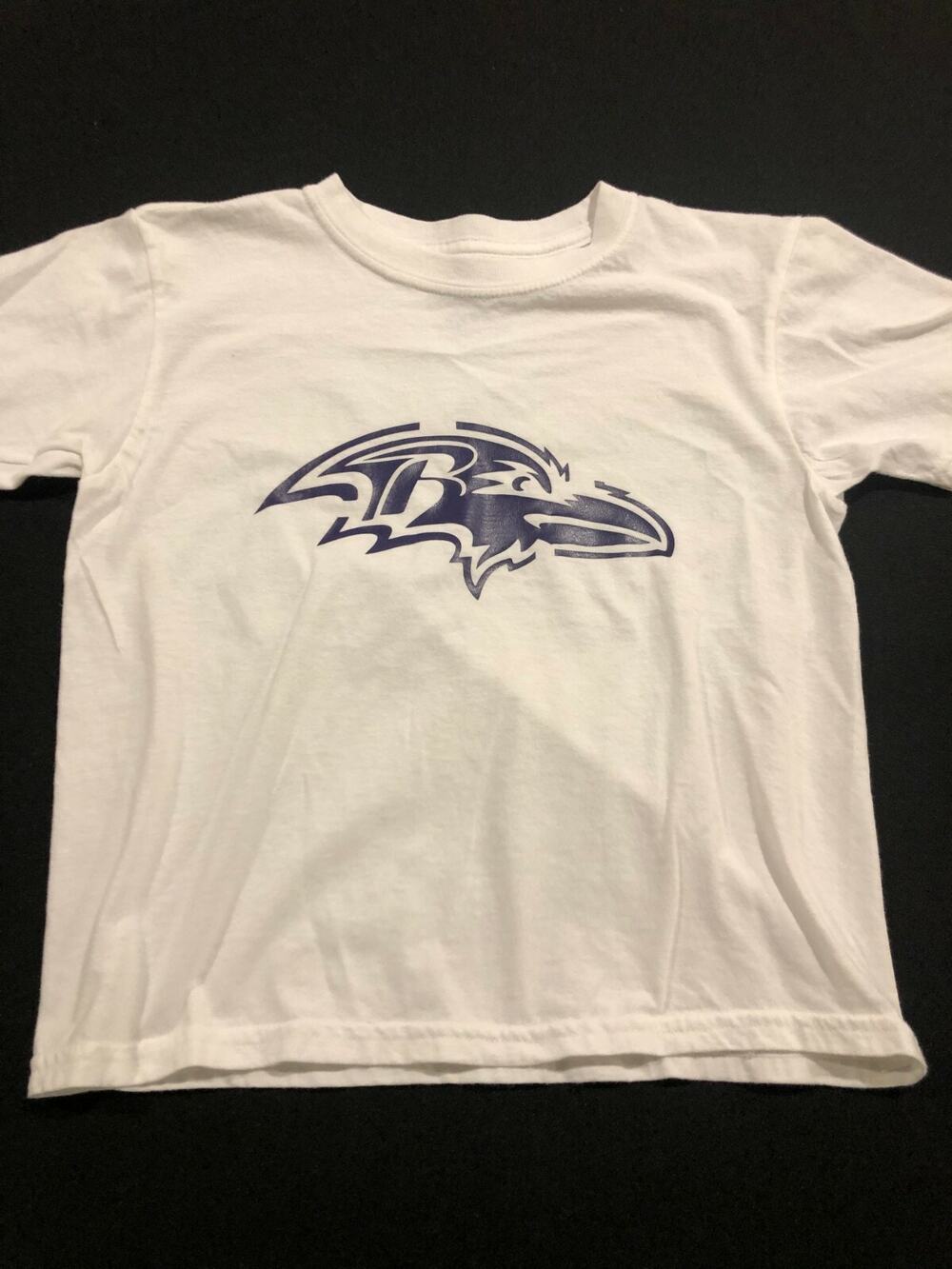 Boys Girls Baltimore Ravens T-Shirt Kids Unisex Handmade NEW Size S (6-8)